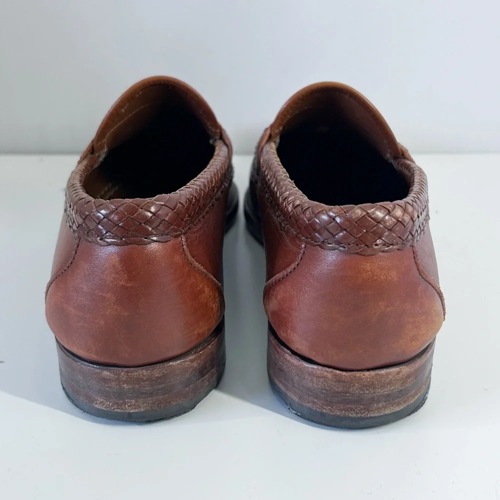 Allen Edmond’s Men’s Maxfield Brown Leather Tassel Loafers Size 9